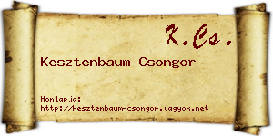Kesztenbaum Csongor névjegykártya